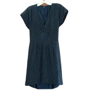 Silk Madewell dress blue womens size 4